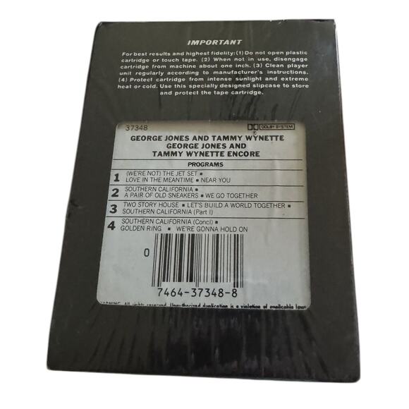 George Jones Tammy Wynette SEALED Encore 8 Track Love In The Meantime Country - Picture 2 of 3